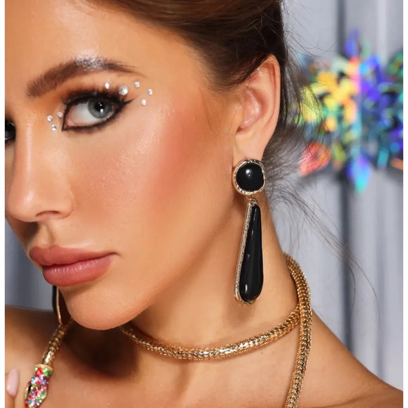 Selena Gomez Black Gold Amalfi Earrings - Picture 3 of 12